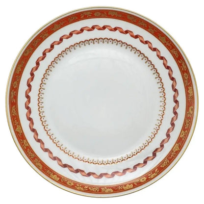 Richard Ginori 1735 Hand-painted Porcelain Dinner Plate in Pincio Red