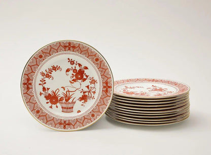 Royal Crown Derby Luncheon Plates, Chandos Pattern, Set of 12