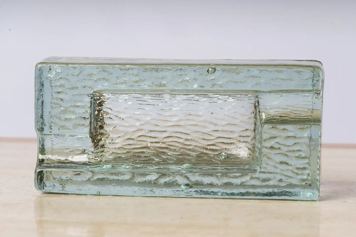 Saint Gobain Green Glass Vide Poche, France 1950s