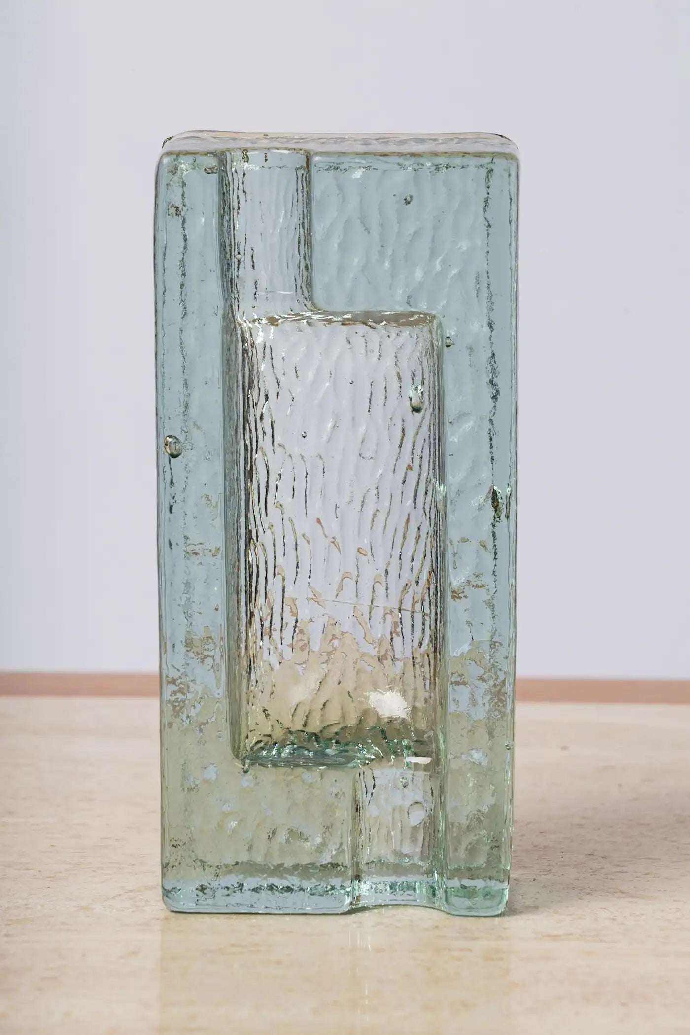 Saint Gobain Green Glass Vide Poche, France 1950s