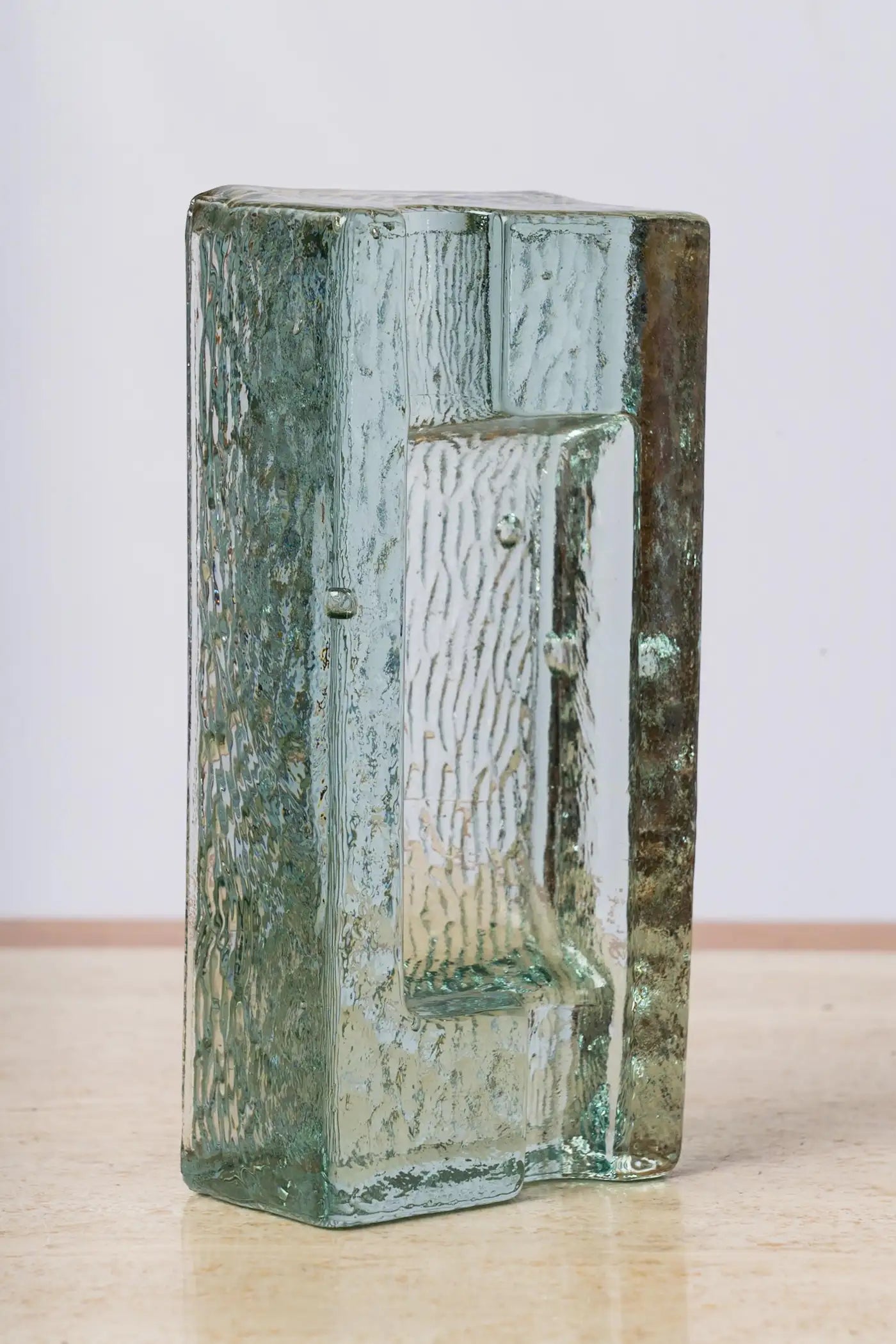 Saint Gobain Green Glass Vide Poche, France 1950s