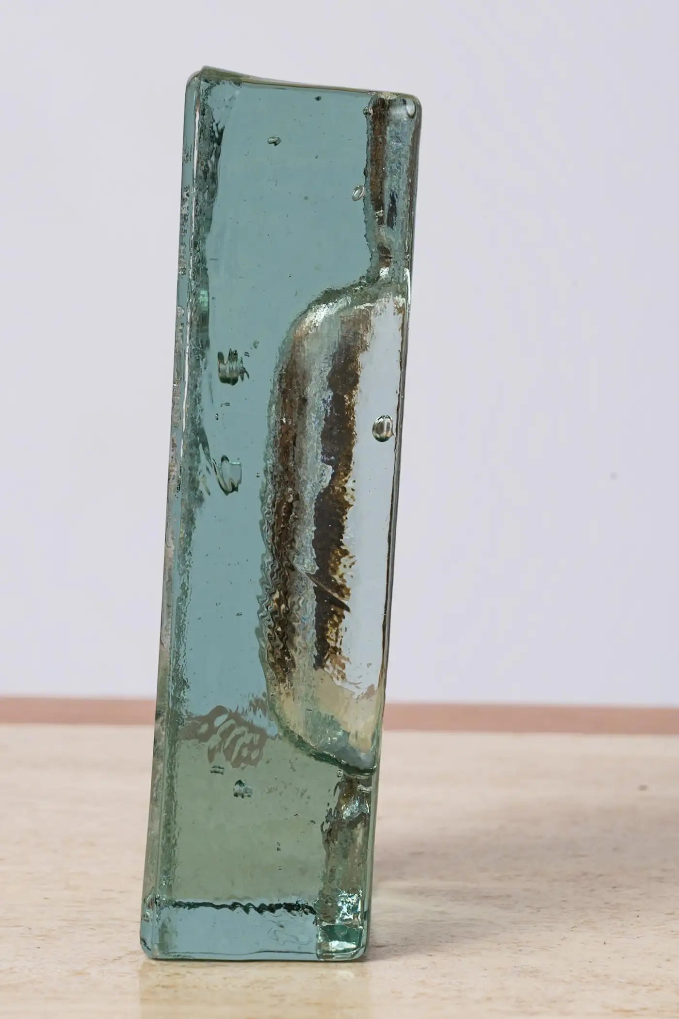 Saint Gobain Green Glass Vide Poche, France 1950s