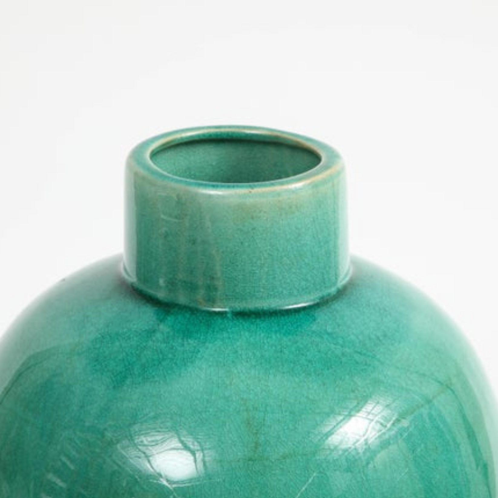 Teal Pottery Vase Circa 1960 Nate Berkus