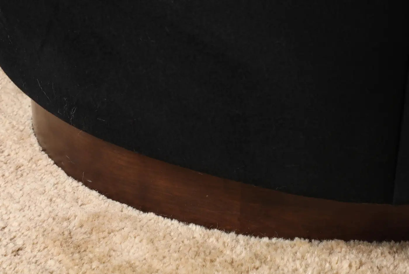 Vladimir Kagan for Directional Serpentine Cloud Sofa in Black Cashmere, 1970s