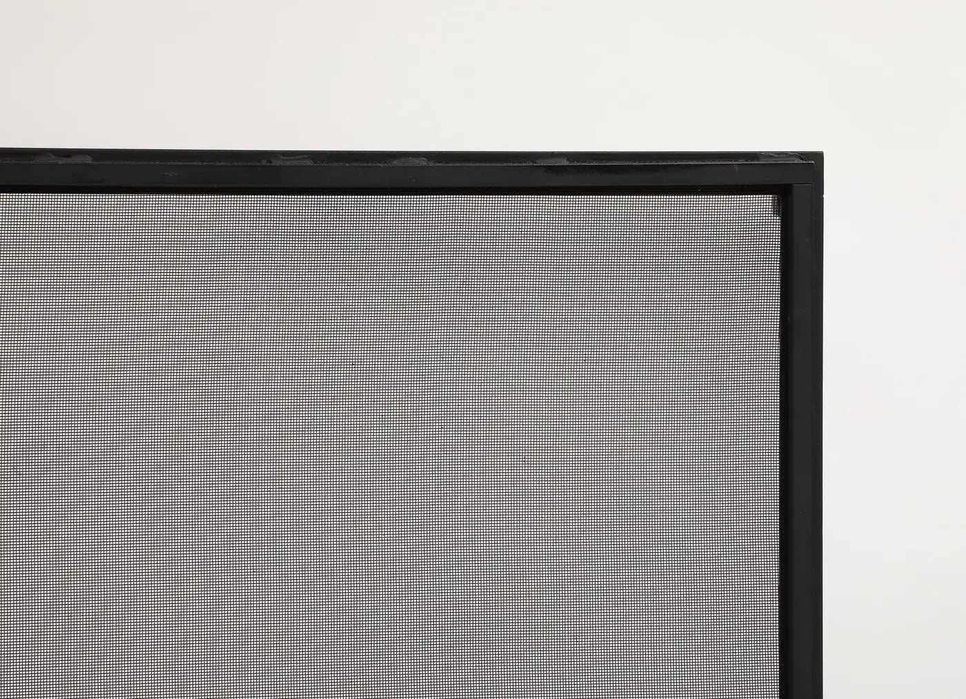 Contemporary Black Metal Mesh Firescreen