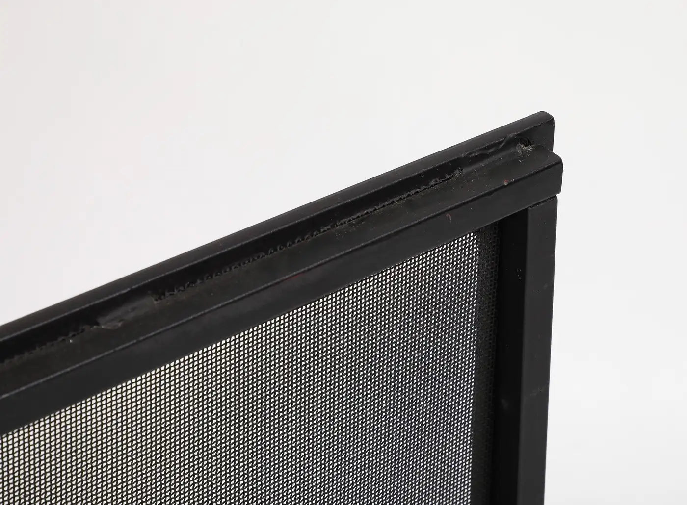 Contemporary Black Metal Mesh Firescreen