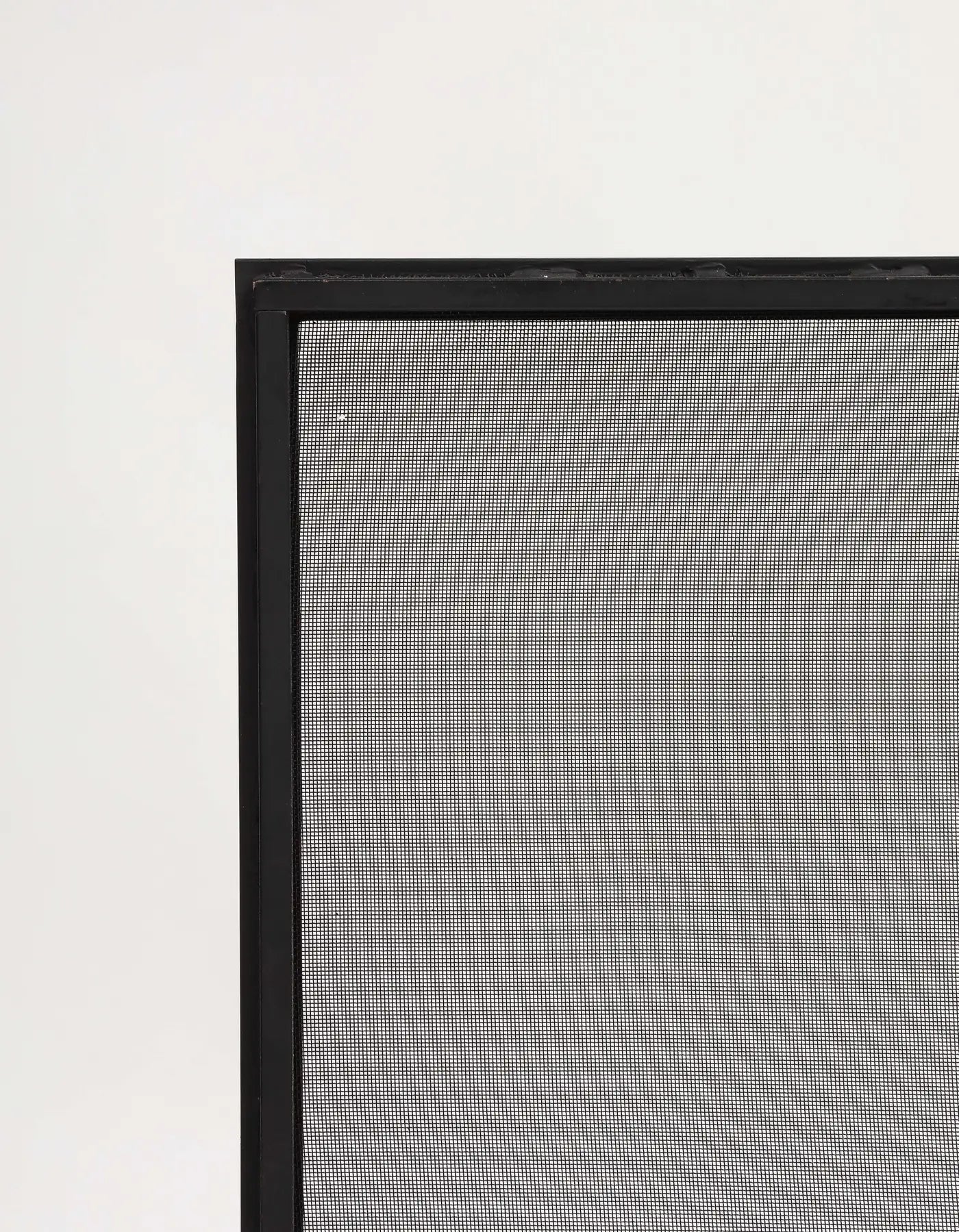 Contemporary Black Metal Mesh Firescreen