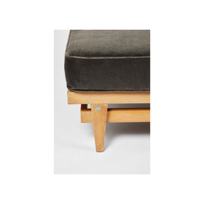 1960s Bleached Oak Daybed by Bertrand Goldberg with Velvet Cushion