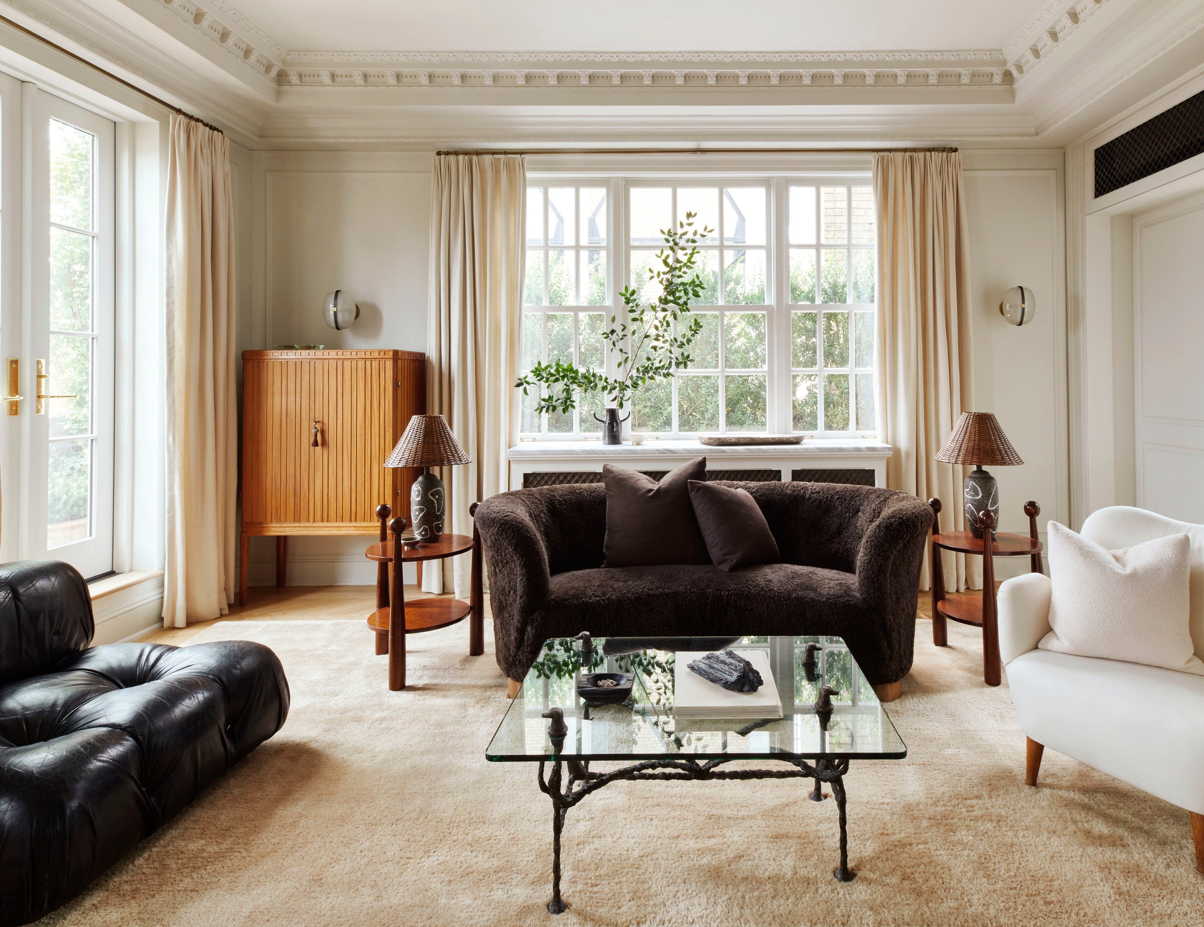 A lived-in and light-drenched living area by Nate Berkus and Jeremiah Brent.