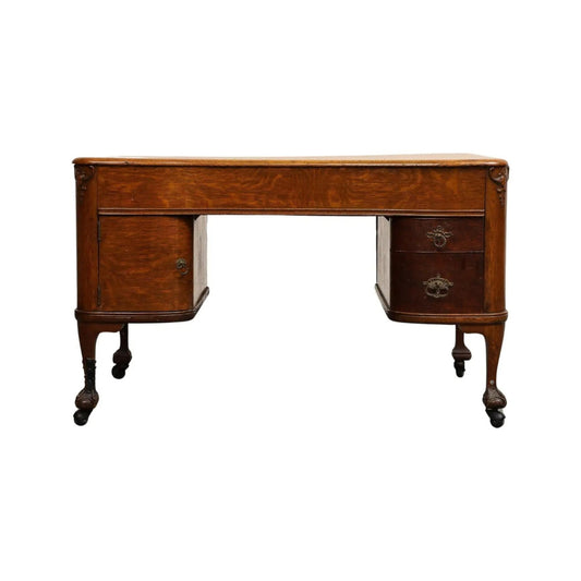 English Mahogany Regency Style Partners Desk, circa 1930