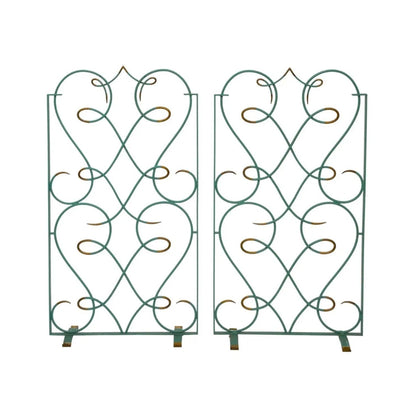 French Art Deco Wrought Iron Fire Screens attributed to Gilbert Poillerat