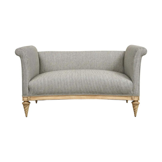 Louis XVI Style French Striped Settee, Manner of Jansen, circa 1940