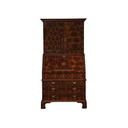 20th Century English Secretaire with Oyster Veneer