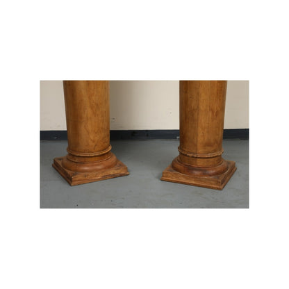 Pair of Tall Fluted Decorative Wood Columns, c. 1930