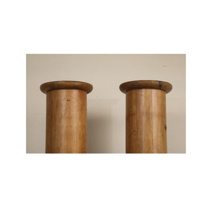 Pair of Tall Fluted Decorative Wood Columns, c. 1930