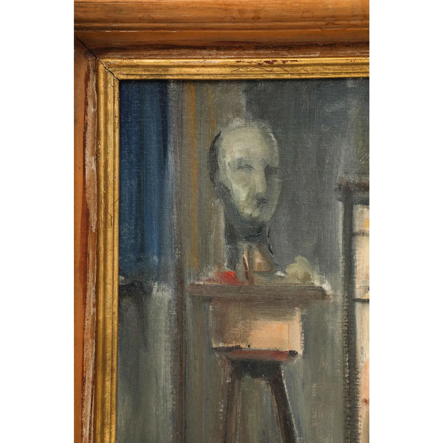 Ponziano Togni (Swiss, 1906-1971), Oil on Canvas "Studio View", Signed, 1940-1945