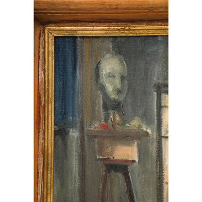 Ponziano Togni (Swiss, 1906-1971), Oil on Canvas "Studio View", Signed, 1940-1945