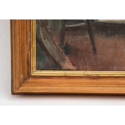 Ponziano Togni (Swiss, 1906-1971), Oil on Canvas "Studio View", Signed, 1940-1945