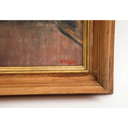 Ponziano Togni (Swiss, 1906-1971), Oil on Canvas "Studio View", Signed, 1940-1945