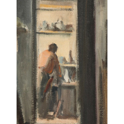 Ponziano Togni (Swiss, 1906-1971), Oil on Canvas "Studio View", Signed, 1940-1945