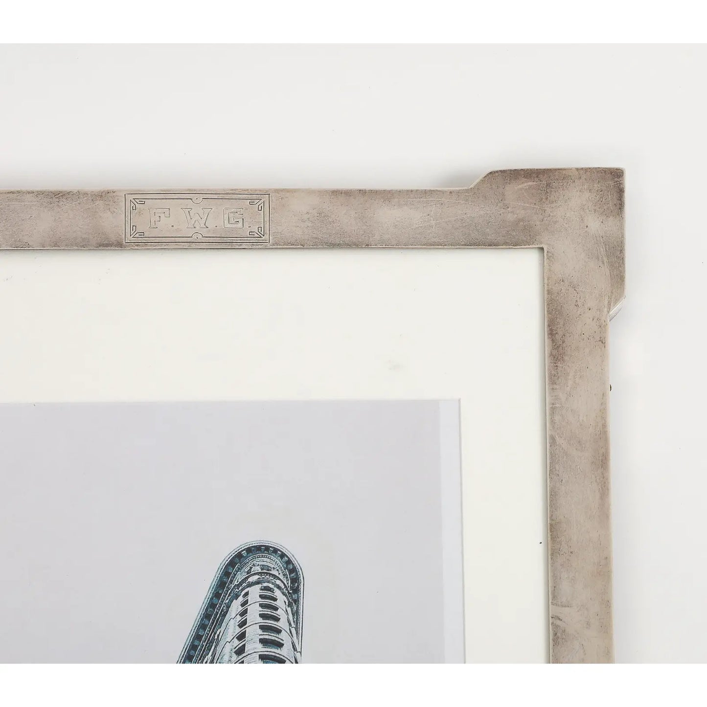 Vintage 20th Century Art Deco Style Sterling Silver Picture Frame
