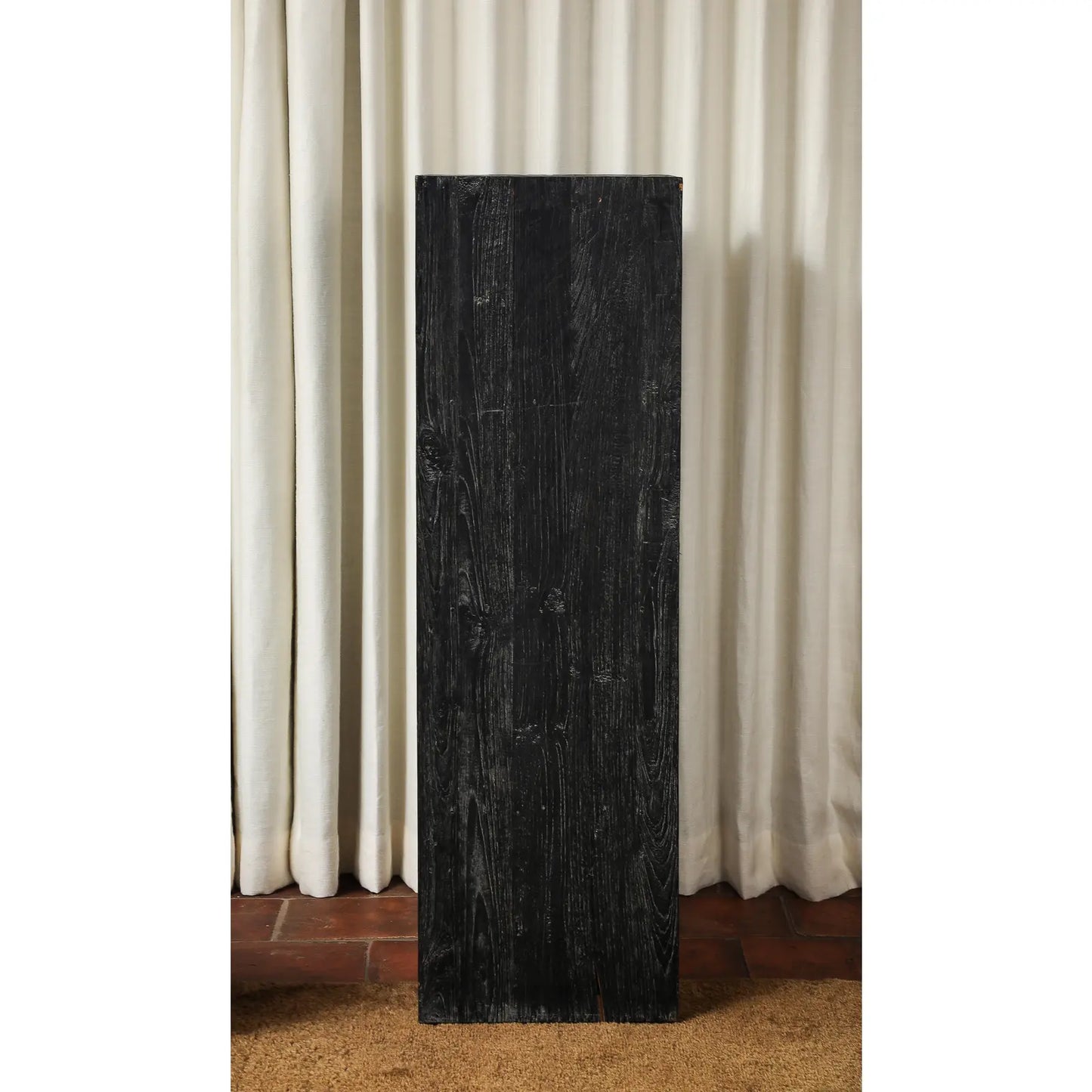 Vintage 20th Century Blackened Oak Pedestal