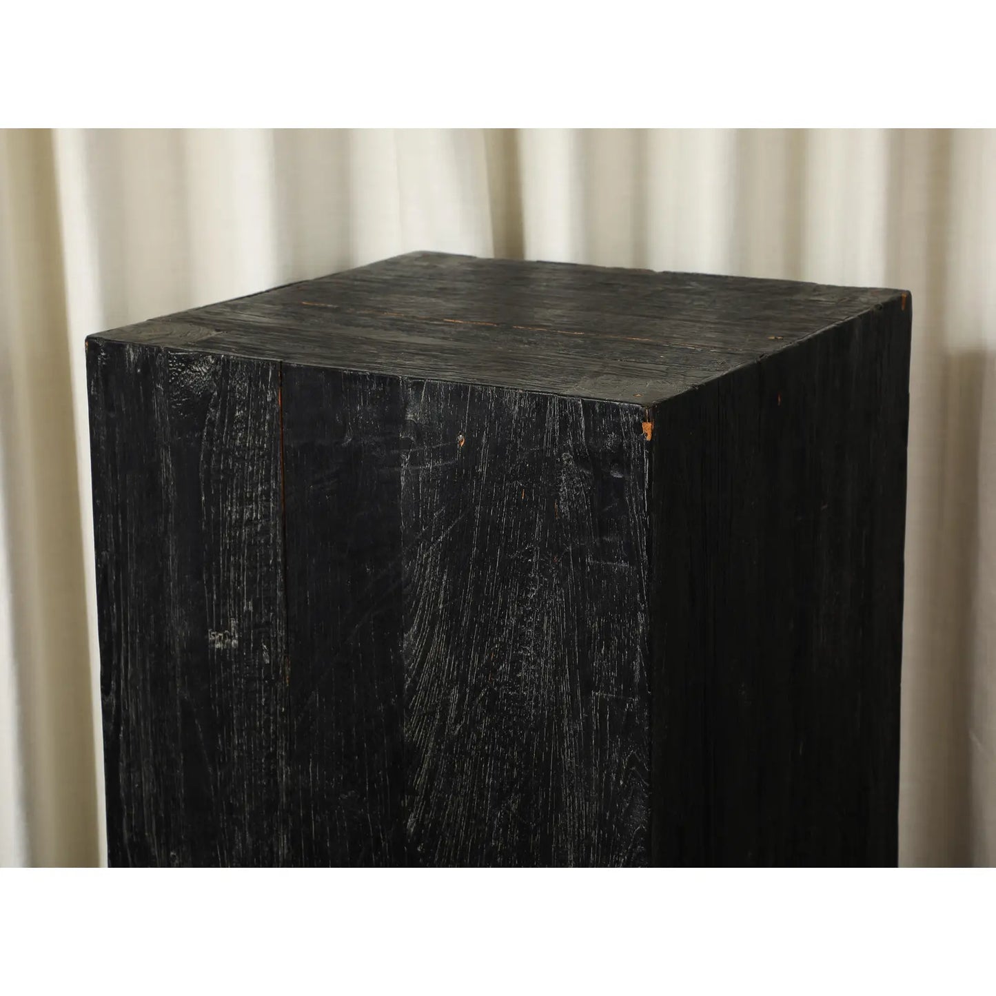Vintage 20th Century Blackened Oak Pedestal
