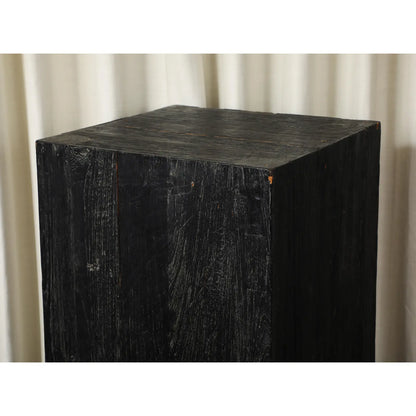 Vintage 20th Century Blackened Oak Pedestal