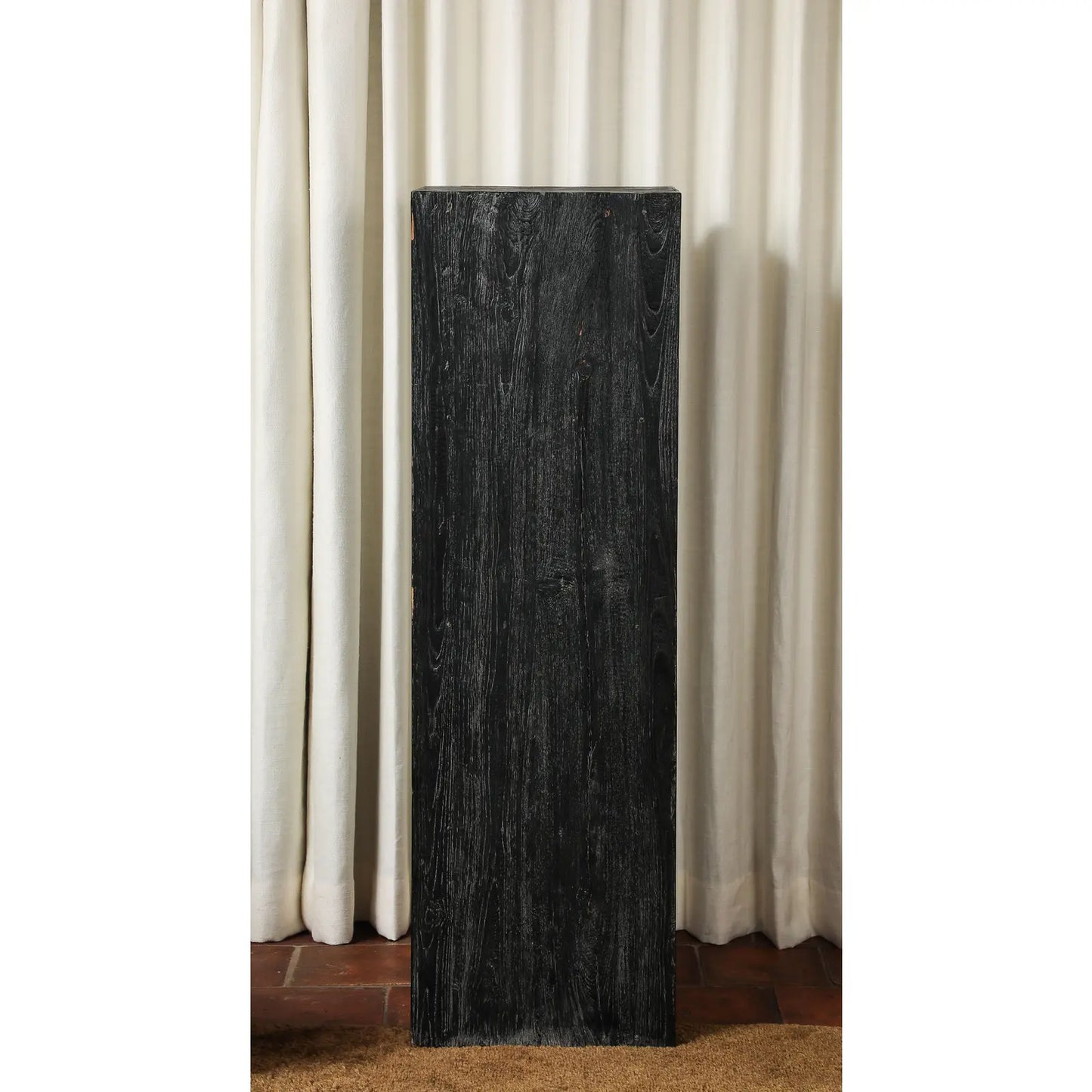 Vintage 20th Century Blackened Oak Pedestal