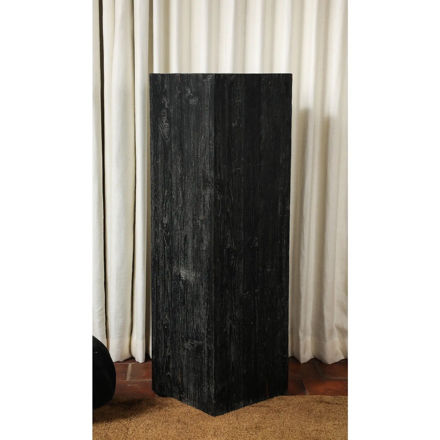 Vintage 20th Century Blackened Oak Pedestal