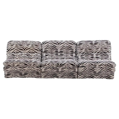 3-Piece Italian Modular Sofa in Zebra Print Upholstery, circa 1970