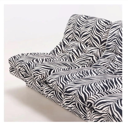 3-Piece Italian Modular Sofa in Zebra Print Upholstery, circa 1970