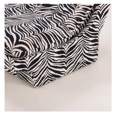 3-Piece Italian Modular Sofa in Zebra Print Upholstery, circa 1970