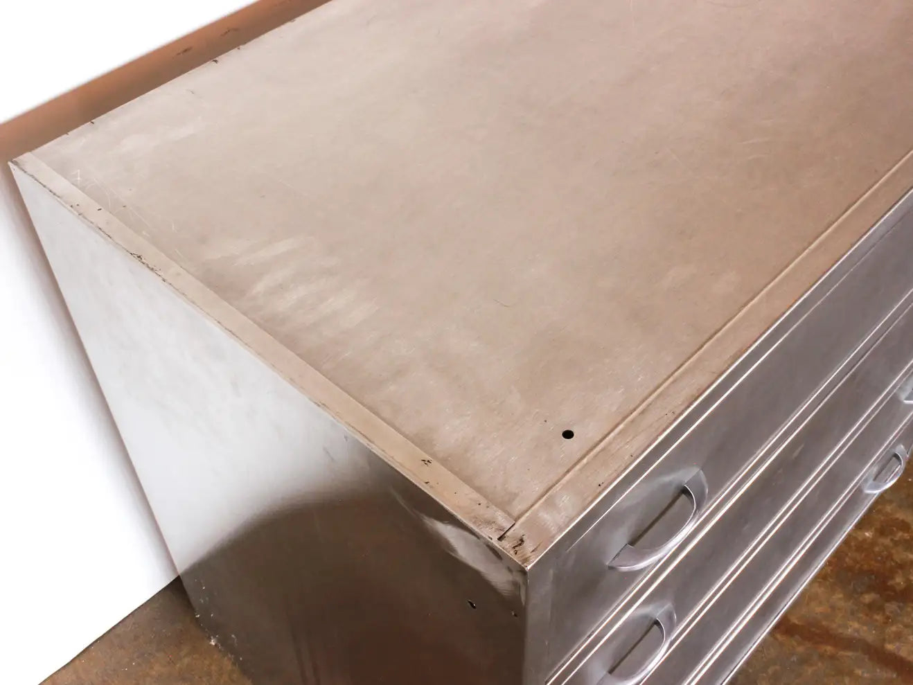 American Industrial Stainless Steel Chest With 4 Drawers, C. 1940s