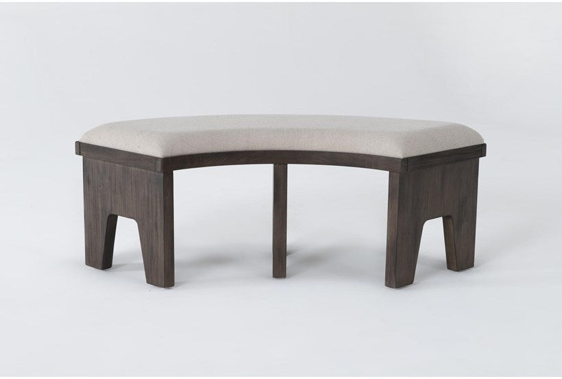 Gustav Curved Bench With Upholstered Seat