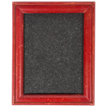 1950s French Hand-Stitched Red Leather Frame