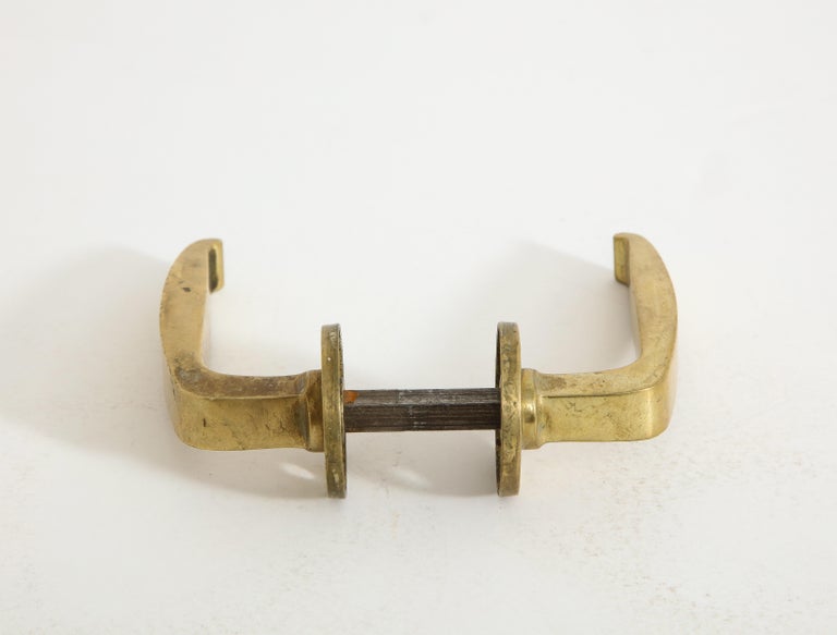 1960s Italian Brass Door Handles, Set of 7