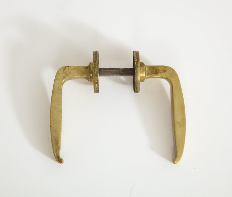 1960s Italian Brass Door Handles, Set of 7