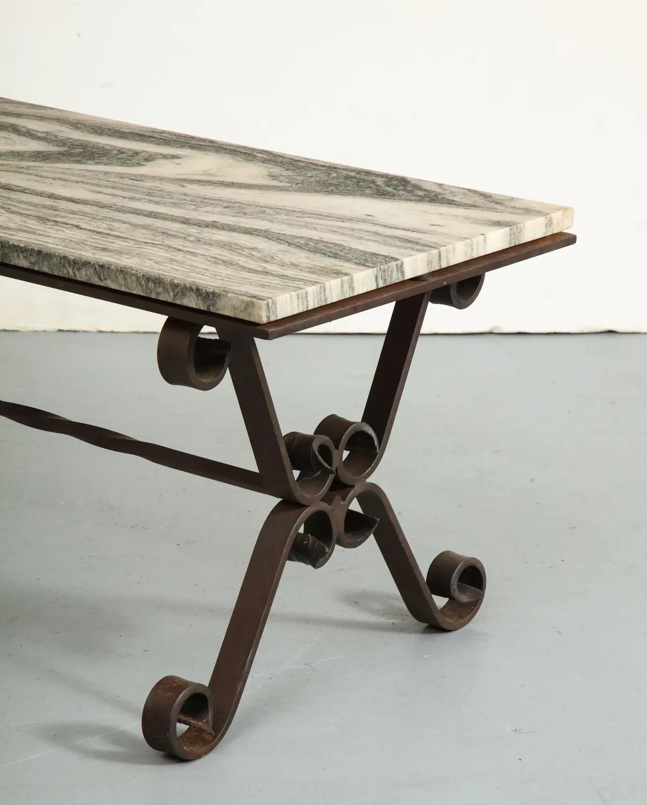 Midcentury Italian Marble Top Coffee Table