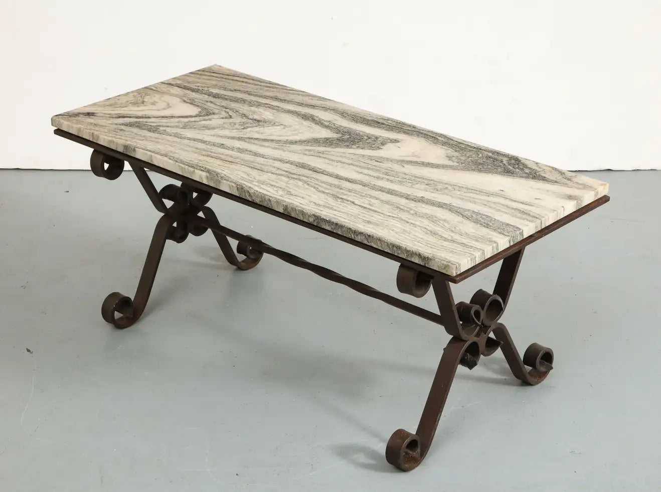 Midcentury Italian Marble Top Coffee Table