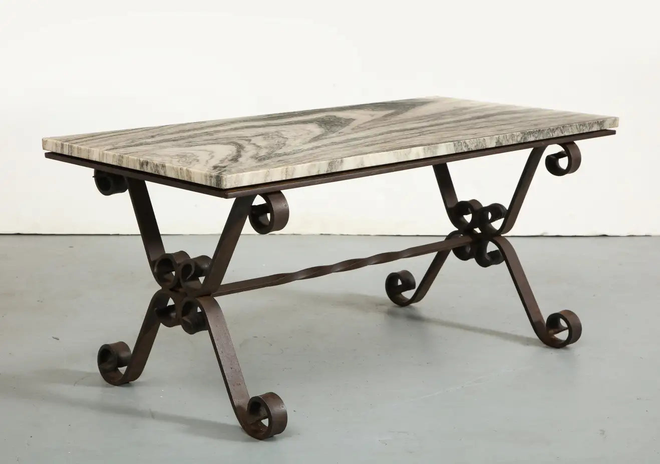 Midcentury Italian Marble Top Coffee Table