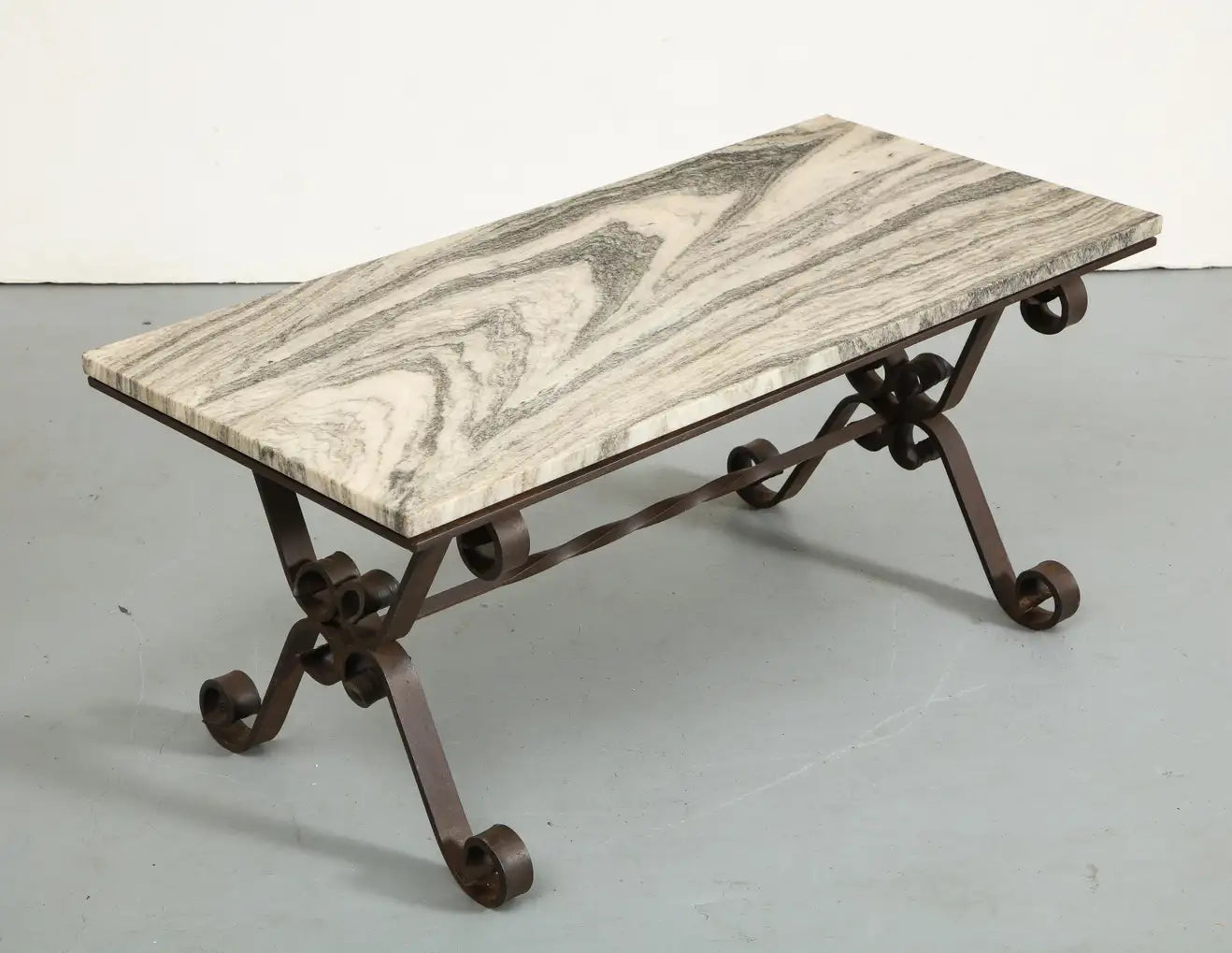 Midcentury Italian Marble Top Coffee Table