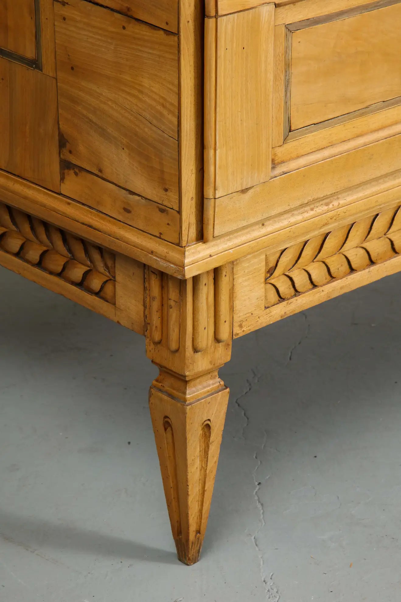 19th Century Louis XVI Style French Oak Chest with Original Bronze Hardware