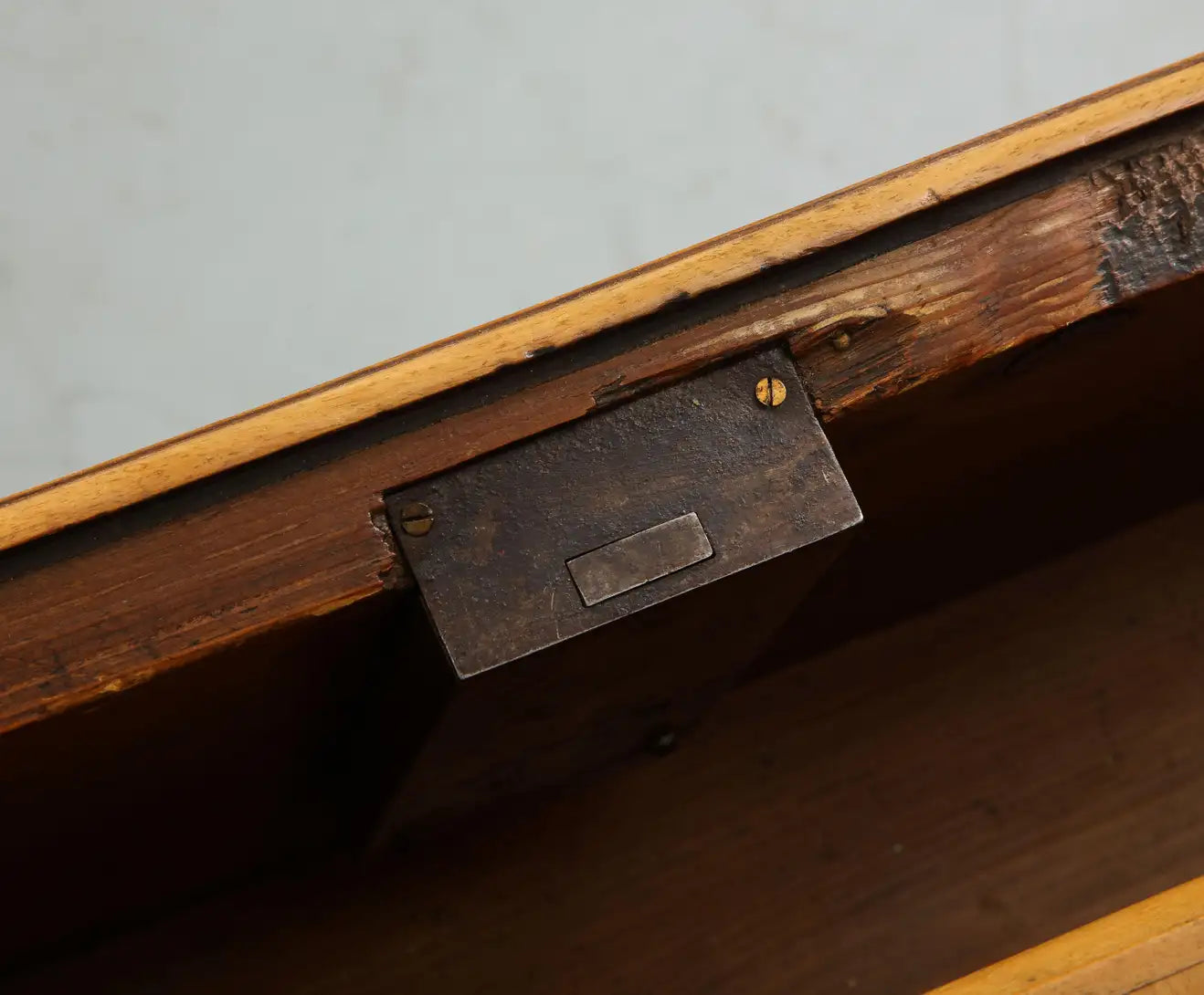 19th Century Louis XVI Style French Oak Chest with Original Bronze Hardware