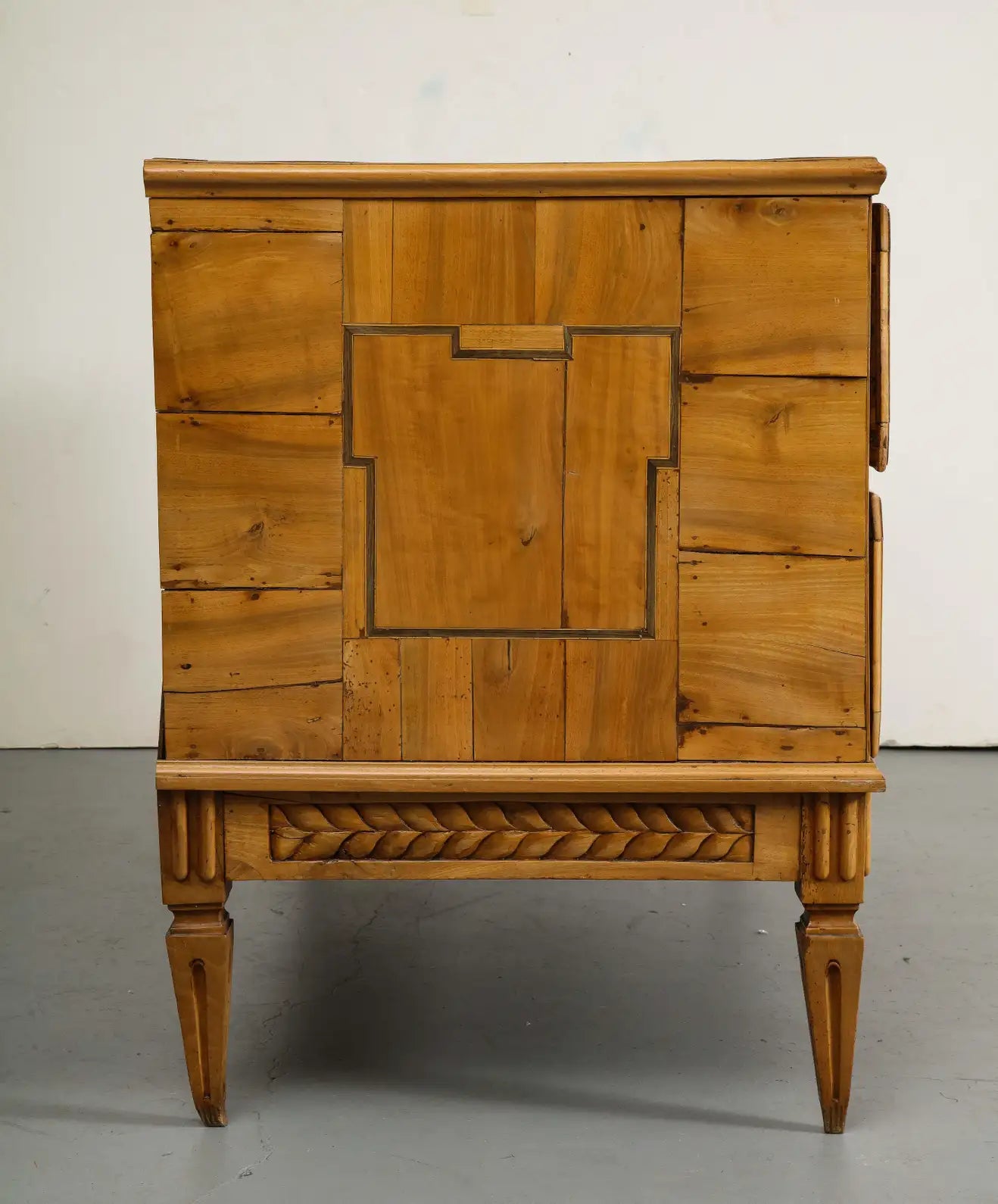 19th Century Louis XVI Style French Oak Chest with Original Bronze Hardware