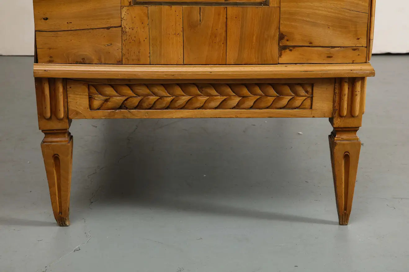 19th Century Louis XVI Style French Oak Chest with Original Bronze Hardware