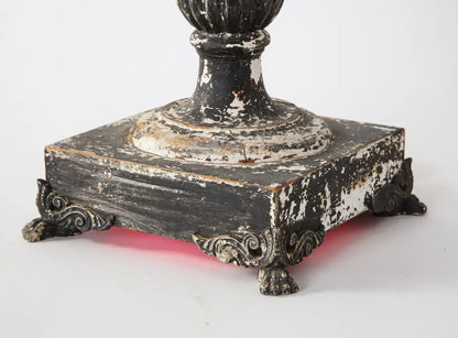 19th Century Italian Wood and Gesso 10-Light Candelabra, Electrified