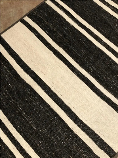 Banded Karapinar Anatolian Striped Kilim Wide Runner