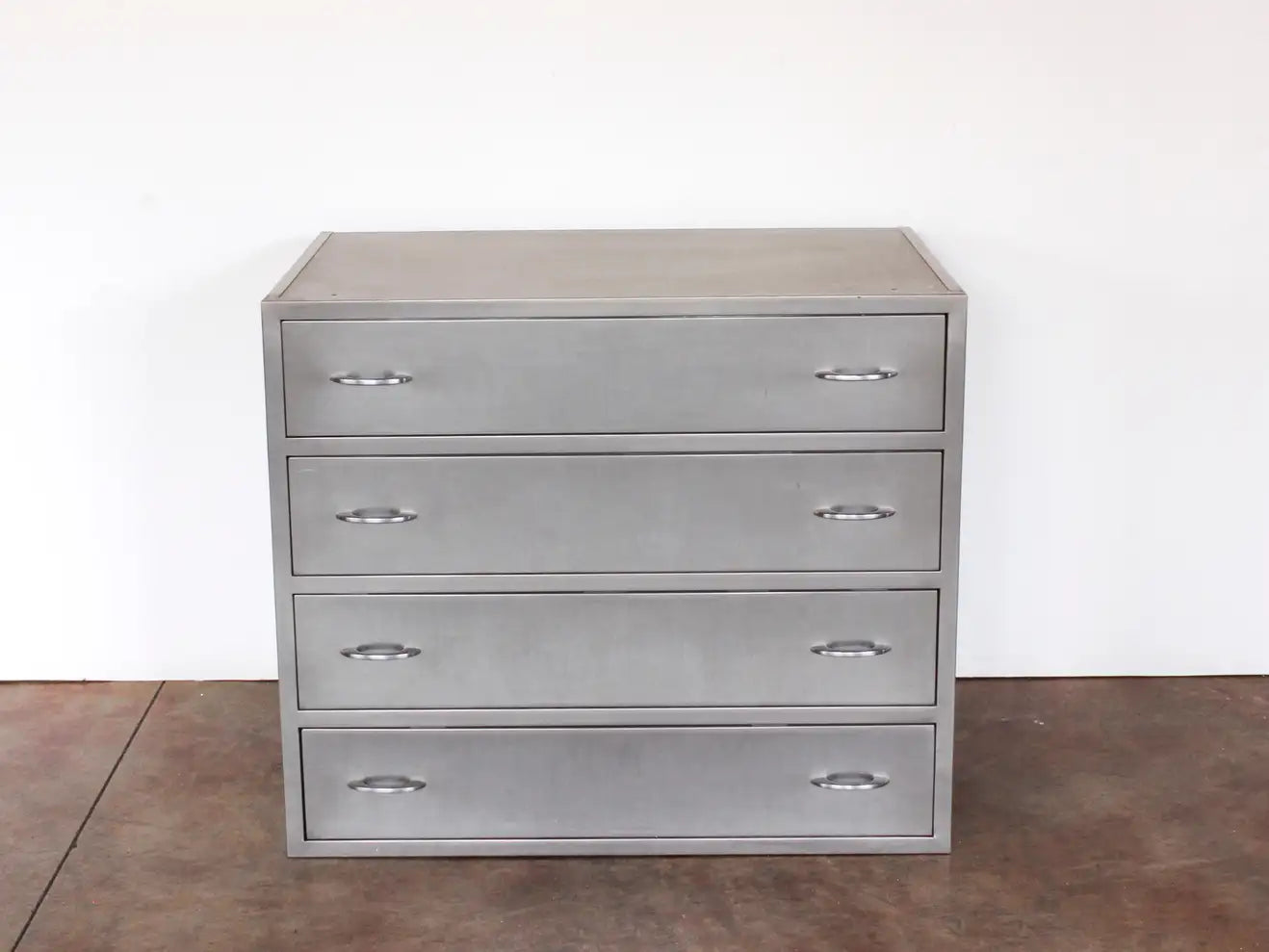 American Industrial Stainless Steel Chest With 4 Drawers, C. 1940s