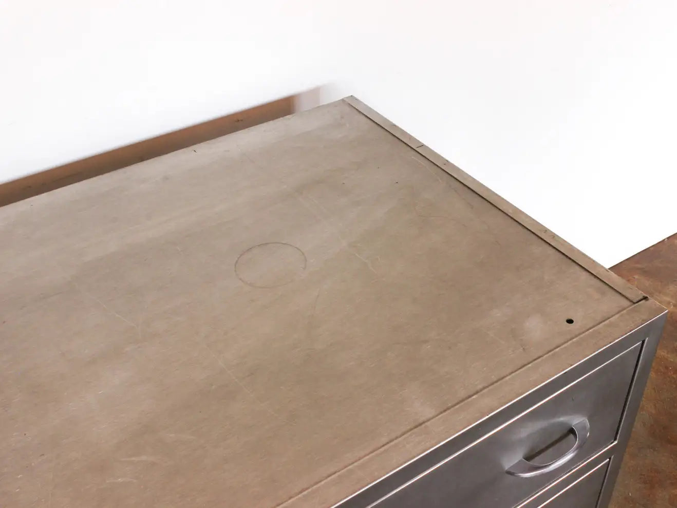 American Industrial Stainless Steel Chest With 4 Drawers, C. 1940s